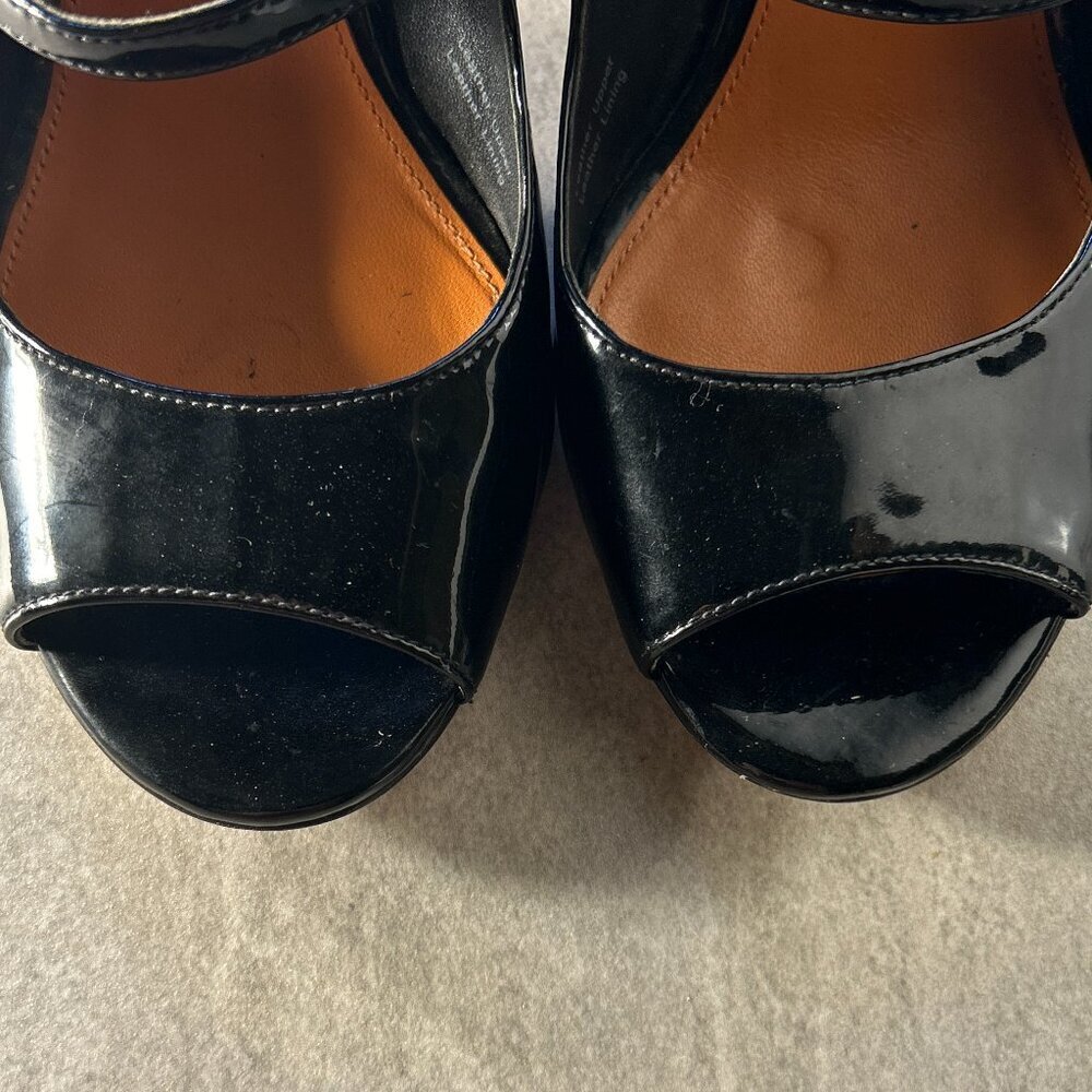 Via Spiga SZ8.5 Rosanne Black Patent Leather Mary Jane Heels Dressy Office Old $ - Picture 8 of 11